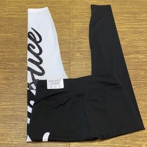 NWT Justice High Waist Legging Leggings Pants Script. Size 16 / 18